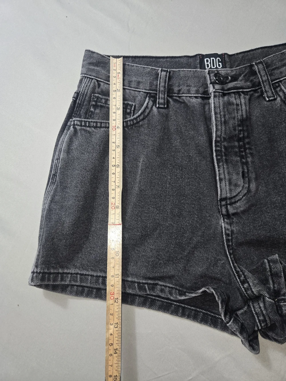BDG Washed Black High-Rise Denim Shorts - Size 26